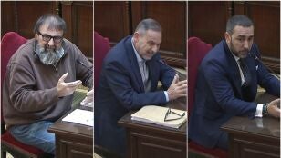 Koldo Garc&iacute;a, Jos&eacute; Luis &Aacute;balos y V&iacute;ctor de Aldama, en sus respectivas declaraciones ante el Tribunal Supremo