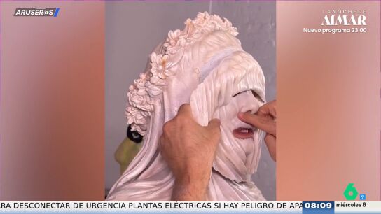 El v&iacute;deo de la transformaci&oacute;n de Heidi Klum en una escultura para la MET Gala: "Estuvo cuatro horas"