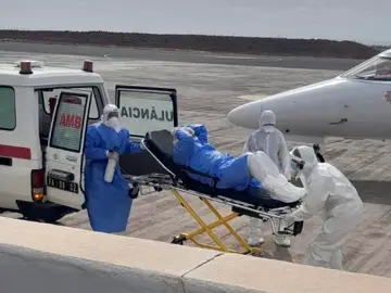 Evacuación de tres pacientes sospechosos de casos de hantavirus Evacuación de tres pacientes sospechosos de casos de hantavirus