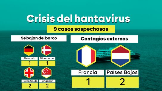 Radiografía de la crisis del hantavirus: cuatro positivos del crucero, otro más sin identificar y los casos sospechosos
