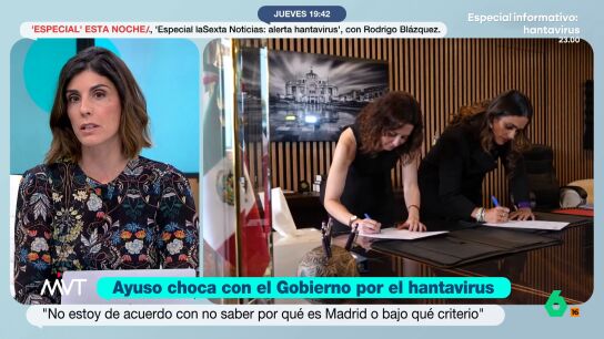 Tras las cr&iacute;ticas de Ayuso al Gobierno por el hantavirus, Raquel Ejerique recuerda la gesti&oacute;n de la presidenta durante la pandemia y asegura que su "autoridad moral, cient&iacute;fica y de gesti&oacute;n queda lejos de la confianza general".