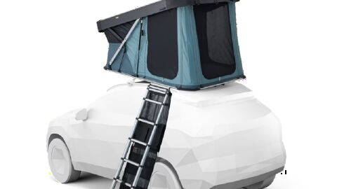 Thule viene con una escalera para facilitar el acceso a la tienda