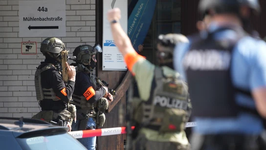 Operativo policial en el atraco a un banco en Sinzig, Alemania Operativo policial en el atraco a un banco en Sinzig, Alemania