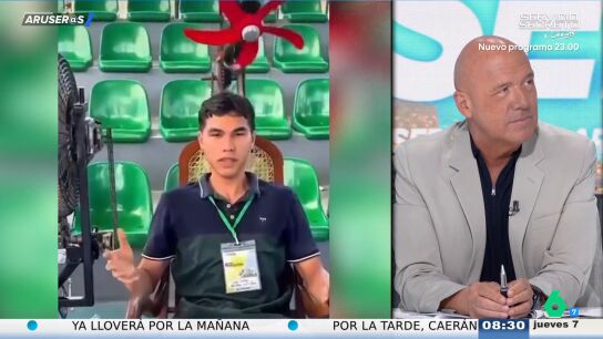 Alfonso Ar&uacute;s muestra la "mecedora ventilador" que funciona de forma aut&oacute;noma: "Yo me lo comprar&iacute;a"