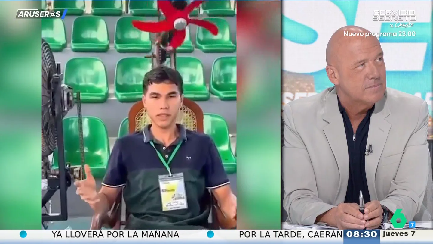 Alfonso Arús muestra la "mecedora ventilador" que funciona de forma autónoma: "Yo me lo compraría" Alfonso Arús muestra la "mecedora ventilador" que funciona de forma autónoma: "Yo me lo compraría"