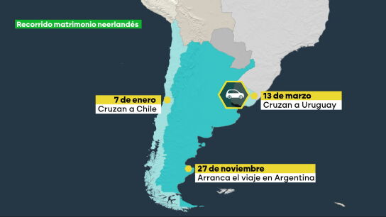 Imagen del recorrido del matrimonio neerland&eacute;s