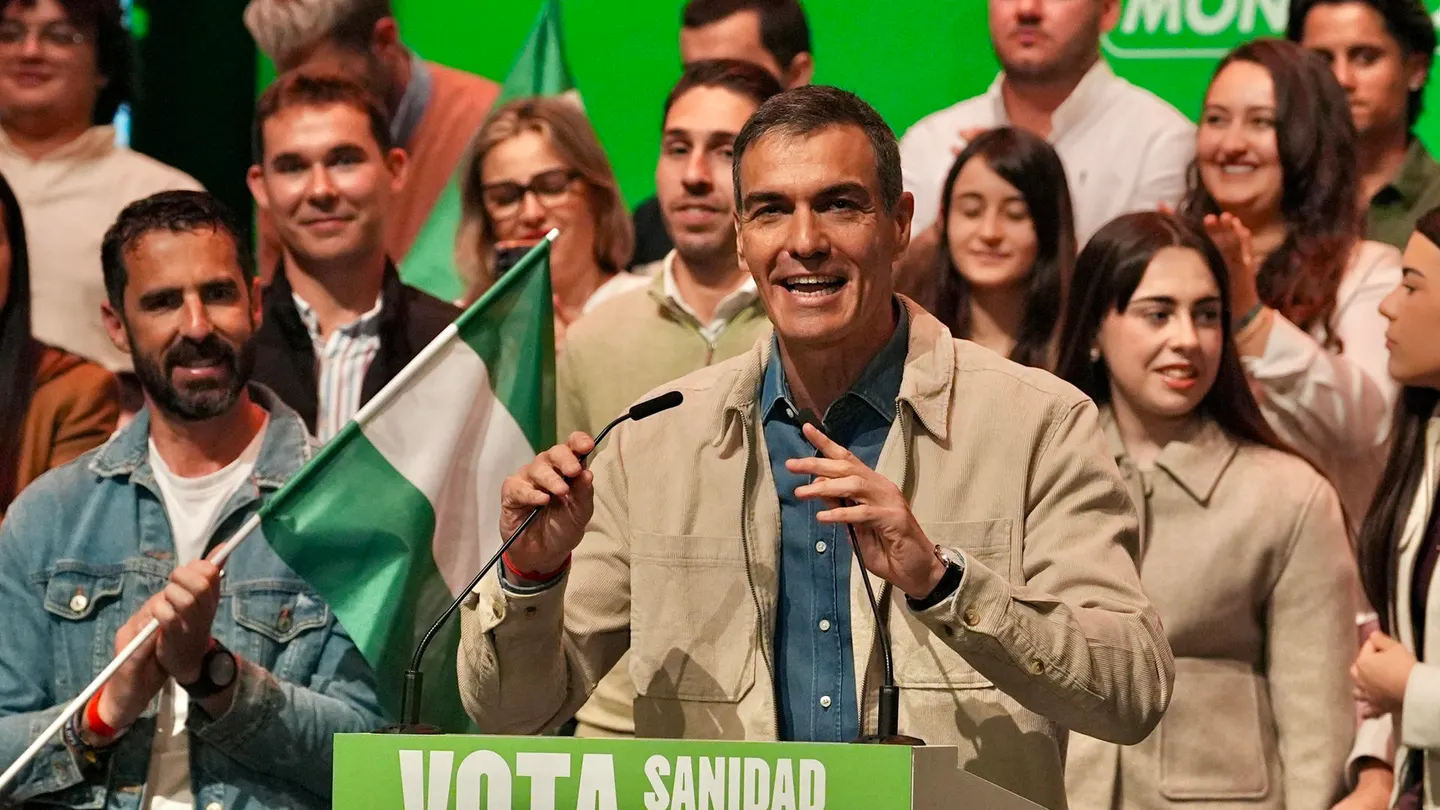 Sánchez en un acto del PSOE en Cádiz Sánchez en un acto del PSOE en Cádiz