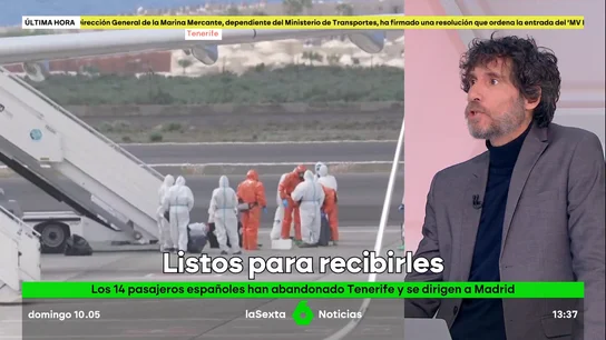 Mario Viciosa destaca la baja transmisibilidad del hantavirus: "Estuvieron mucho tiempo en el barco y solo hay seis positivos confirmados" Mario Viciosa destaca la baja transmisibilidad del hantavirus: "Estuvieron mucho tiempo en el barco y solo hay seis positivos confirmados"