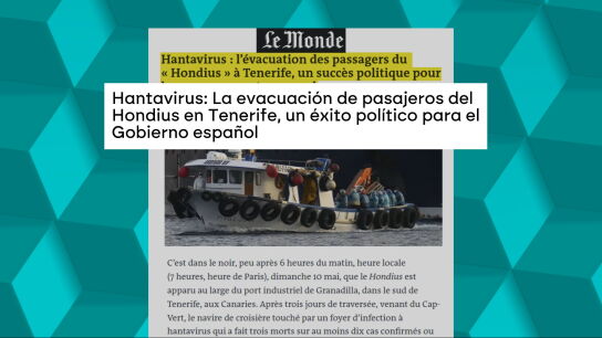 'Le Monde' alaba el &eacute;xito de Espa&ntilde;a en la gesti&oacute;n de la crisis de hantavirus