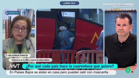Milagros Garc&iacute;a, exdirectiva de la OMS y experta en salud p&uacute;blica, analiza en M&aacute;s Vale Tarde el protocolo de Espa&ntilde;a ante el brote de hantavirus y afirma que "ha salvaguardado perfectamente todas las medidas de seguridad".