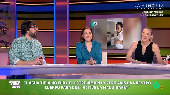 Boticaria García, tajante: "Si te dicen que por beber agua calentita vas a eliminar toxinas, no es ciencia, es un storytelling" Boticaria García desmonta la moda 'healthy' de beber agua tibia para purgar el cuerpo, quemar grasa o mejorar la digestión y asegura que, si algo bueno tiene el agua tibia, "es que hidrata".