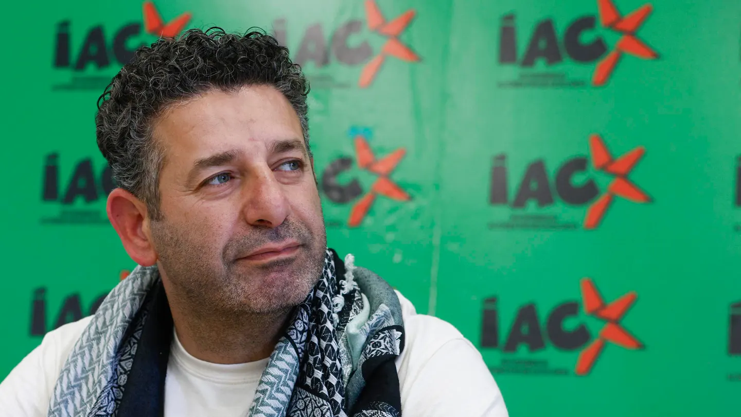 El activista palestino-español Saif Abukeshek El activista palestino-español Saif Abukeshek