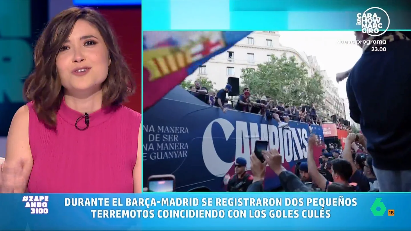 Belén Samper habla de los dos microterremotos en Barcelona con los goles del Clásico Belén Samper, meteoróloga de laSexta, explica en este vídeo cómo los sismógrafos de Barcelona reaccionaron en el momento de los goles de Rashford y Torres en el Clásico.