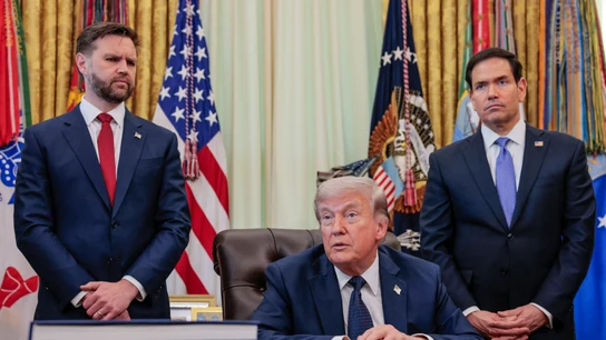 JD Vance y Marco Rubio, junto a Donald Trump en el Despacho Oval de la Casa Blanca JD Vance y Marco Rubio, junto a Donald Trump en el Despacho Oval de la Casa Blanca