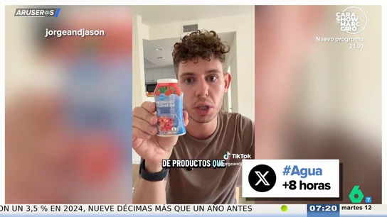 Un español que vive en EEUU desvela que muchos de ellos "odian el sabor del agua": "Tienen gotas edulcorantes para darle sabor" Un español que vive en EEUU desvela que muchos de ellos "odian el sabor del agua": "Tienen gotas edulcorantes para darle sabor"