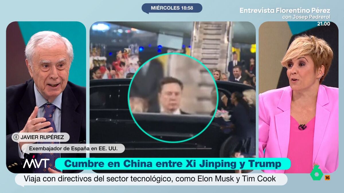 Javier Rupérez, sobre el séquito de tecnoligarcas que acompañan a Trump en su viaje a China: 