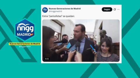 Las NNGG del PP atacan a los periodistas del Congreso tras ponerse de perfil en la expulsi&oacute;n de Vito Quiles y Bertrand Ndongo