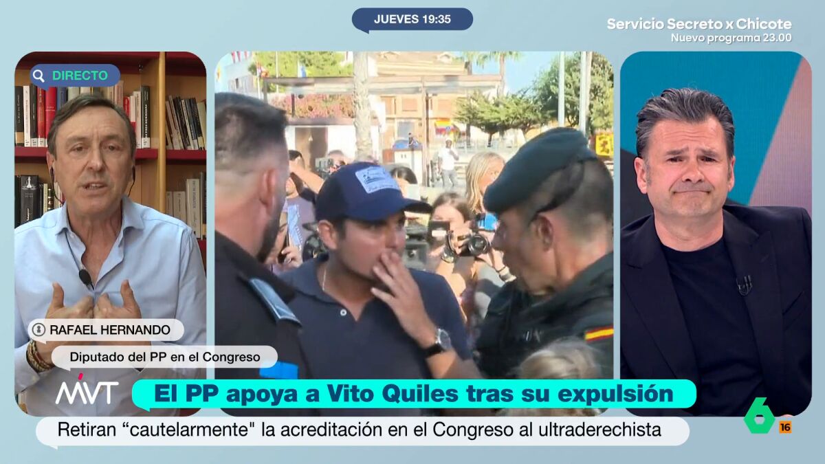 Hernando (PP) acusa al Gobierno de la expulsión de Vito Quiles del Congreso: 
