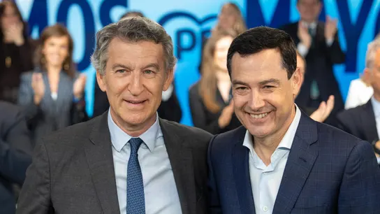 Feijóo y Juanma Moreno en Génova tras la victoria en Andalucía Feijóo y Juanma Moreno en Génova tras la victoria en Andalucía