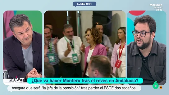 Monrosi, tras la debacle del PSOE en Andalucía: "Miles de militantes y decenas de cuadros orgánicos están temblando por esta circunstancia" José Enrique Monrosi analiza en Más Vale Tarde la situación del PSOE en Andalucía tras bajar su suelo histórico a los 28 escaños, así como qué ocurrirá a partir de ahora con María Jesús Montero.