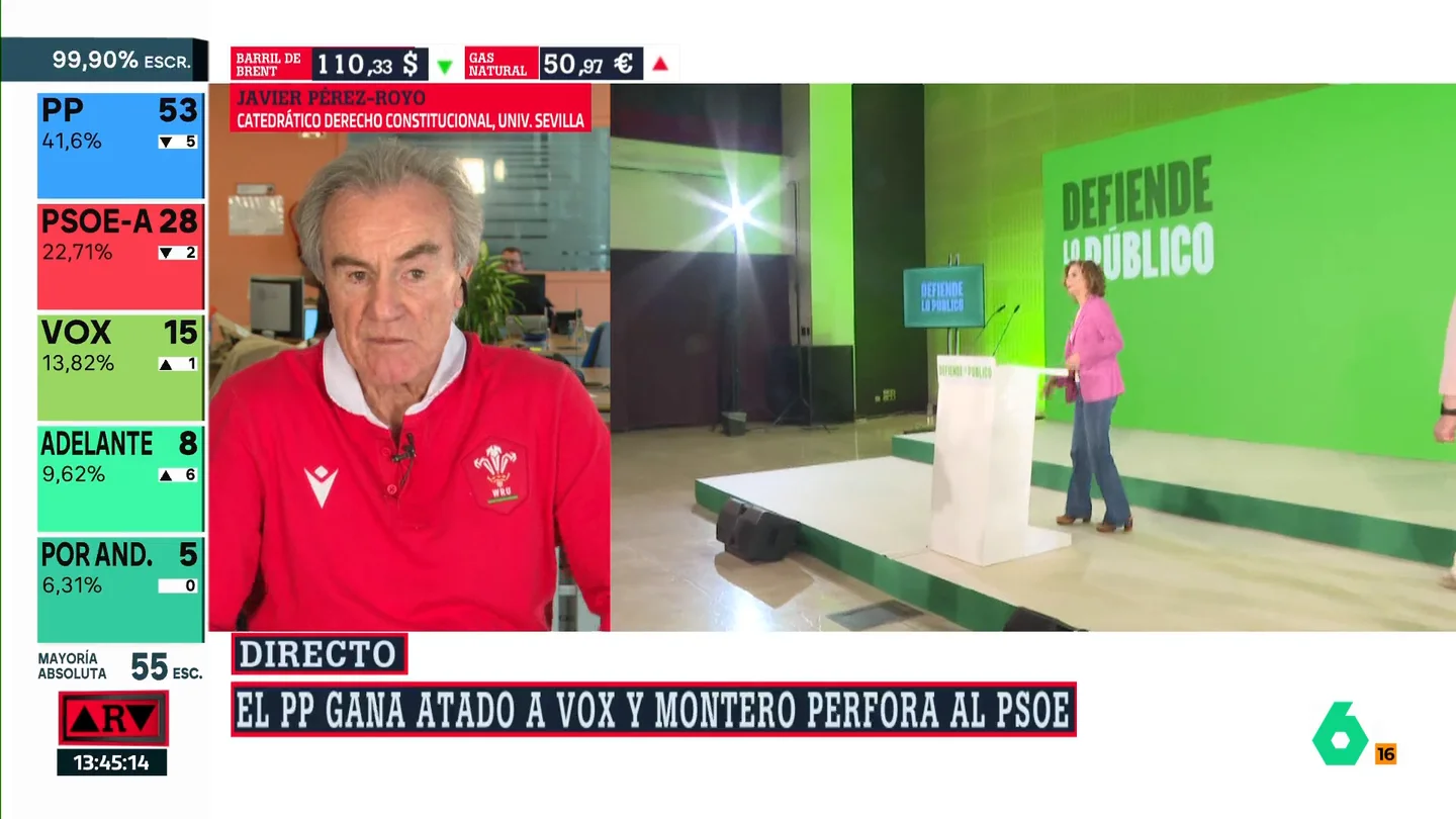 El cátedrativo Javier Pérez Royo, tras los resultados en Andalucía: "El PSOE tiene que reconstruir el partido" El cátedrativo Javier Pérez Royo, tras los resultados en Andalucía: "El PSOE tiene que reconstruir el partido"