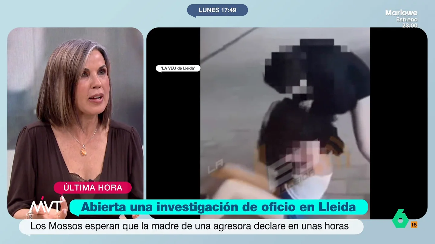 Bea de Vicente, sobre el "proceso de brutalización" tras la paliza a una menor en Lleida: "El que graba y jalea también es autor" Bea de Vicente, sobre el "proceso de brutalización" tras la paliza a una menor en Lleida: "El que graba y jalea también es autor"