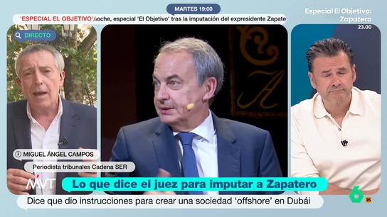 Miguel Ángel Campos, sobre el juez Calama: "Es un magistrado muy serio, no es un Peinado de la vida" El periodista de Tribunales de Cadena Ser indica que el auto es "minucioso" y que es una "iniciativa judicial muy bien fundamentada, en base a unos indicios concretos hallados en unos registros en diciembre".