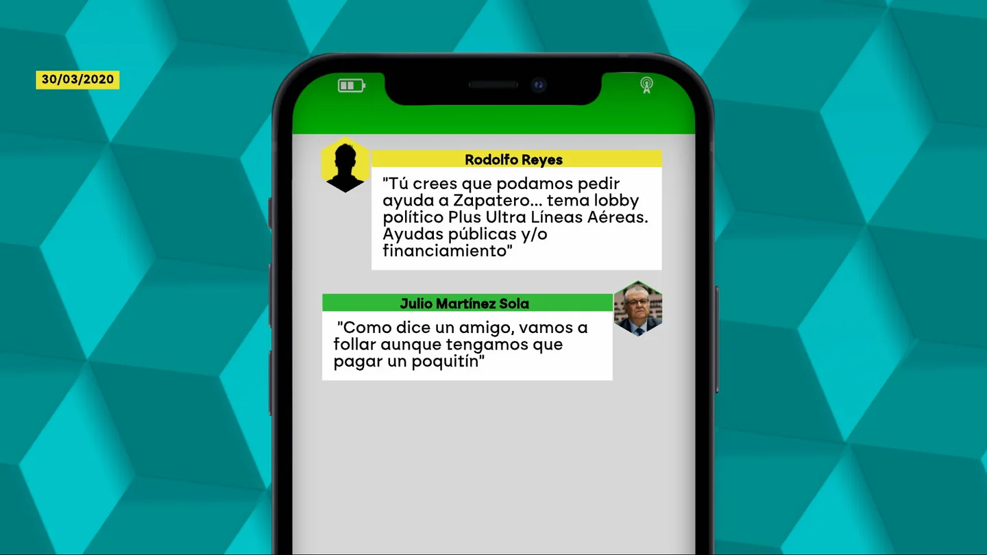 "Vamos a follar aunque tengamos que pagar un poquitín": las palabras del presidente de Plus Ultra a un accionista sobre el posible papel de Zapatero en el rescate "Vamos a follar aunque tengamos que pagar un poquitín": las palabras del presidente de Plus Ultra a un accionista sobre el posible papel de Zapatero en el rescate