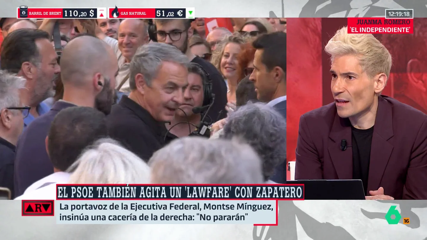 Juanma Romero analiza la imputación de Zapatero: "Este gravísimo asunto puede cambiar la suerte de la legislatura" Juanma Romero analiza la imputación de Zapatero: "Este gravísimo asunto puede cambiar la suerte de la legislatura"