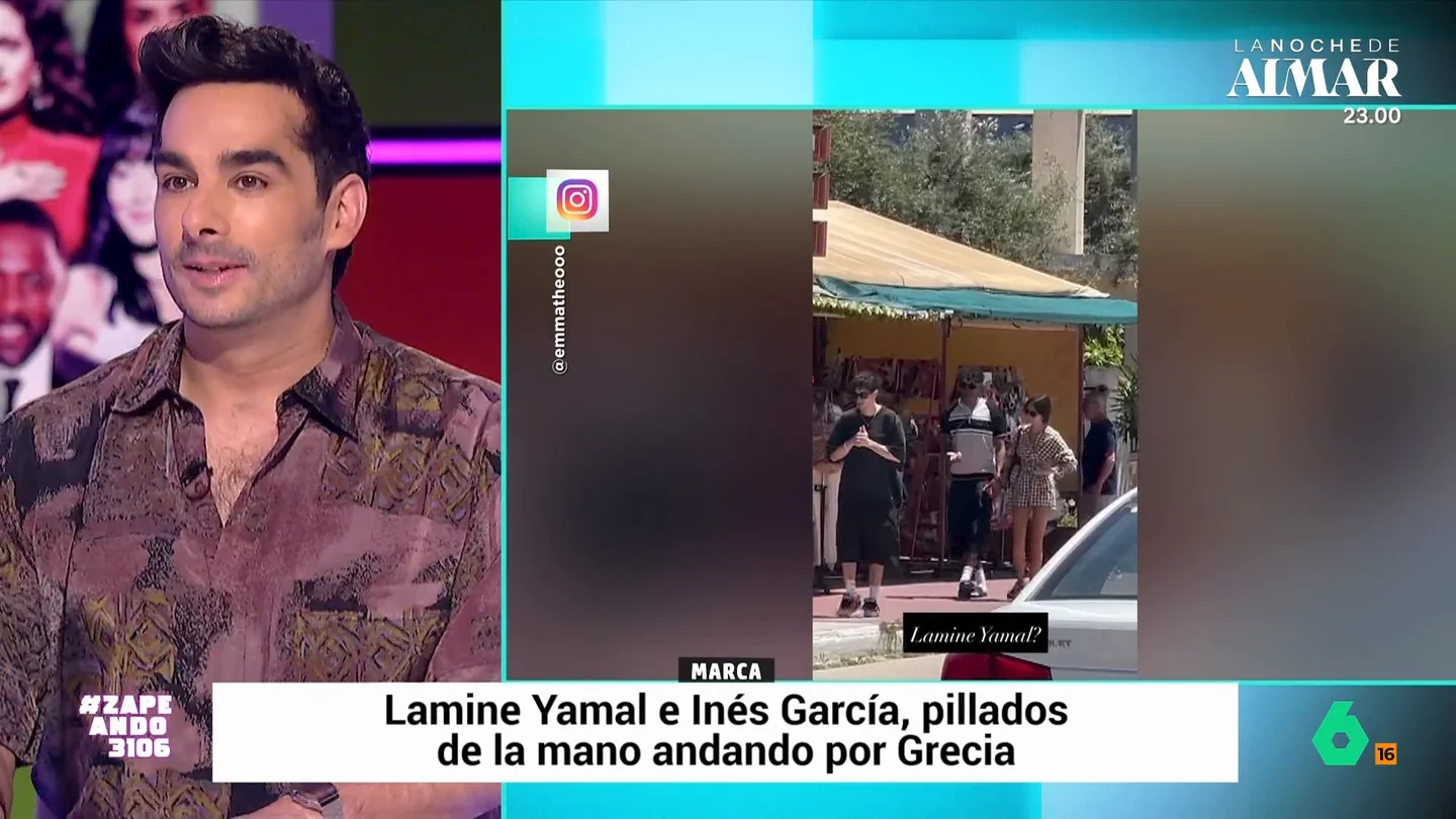 Juan Sanguino analiza en vídeo la imagen de Lamine Yamal y su novia de la mano Juan Sanguino aporta detalles sobre Inés García, la influencer y nueva novia de Lamine Yamal, después de ser pillados paseando de la mano por Grecia.