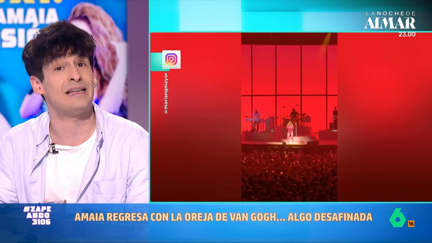 Necko Vidal analiza la vuelta de Amaia Montero con La Oreja de Van Gogh: "Ha sido muy buena y valiente" Necko Vidal analiza la vuelta de Amaia Montero con La Oreja de Van Gogh: "Ha sido muy buena y valiente"