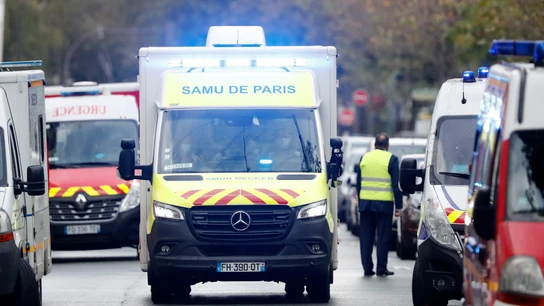 Imagen de archivo de una ambulancia en Francia. Imagen de archivo de una ambulancia en Francia.