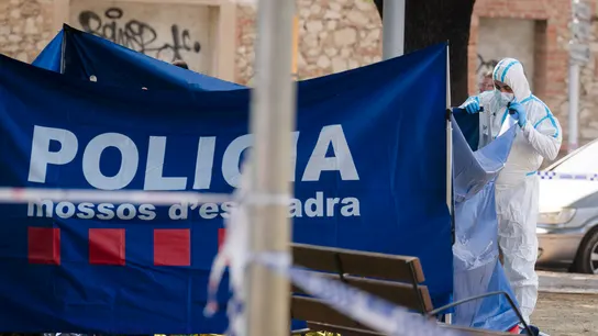 La Policía en el escenario del crimen en Figueres La Policía en el escenario del crimen en Figueres