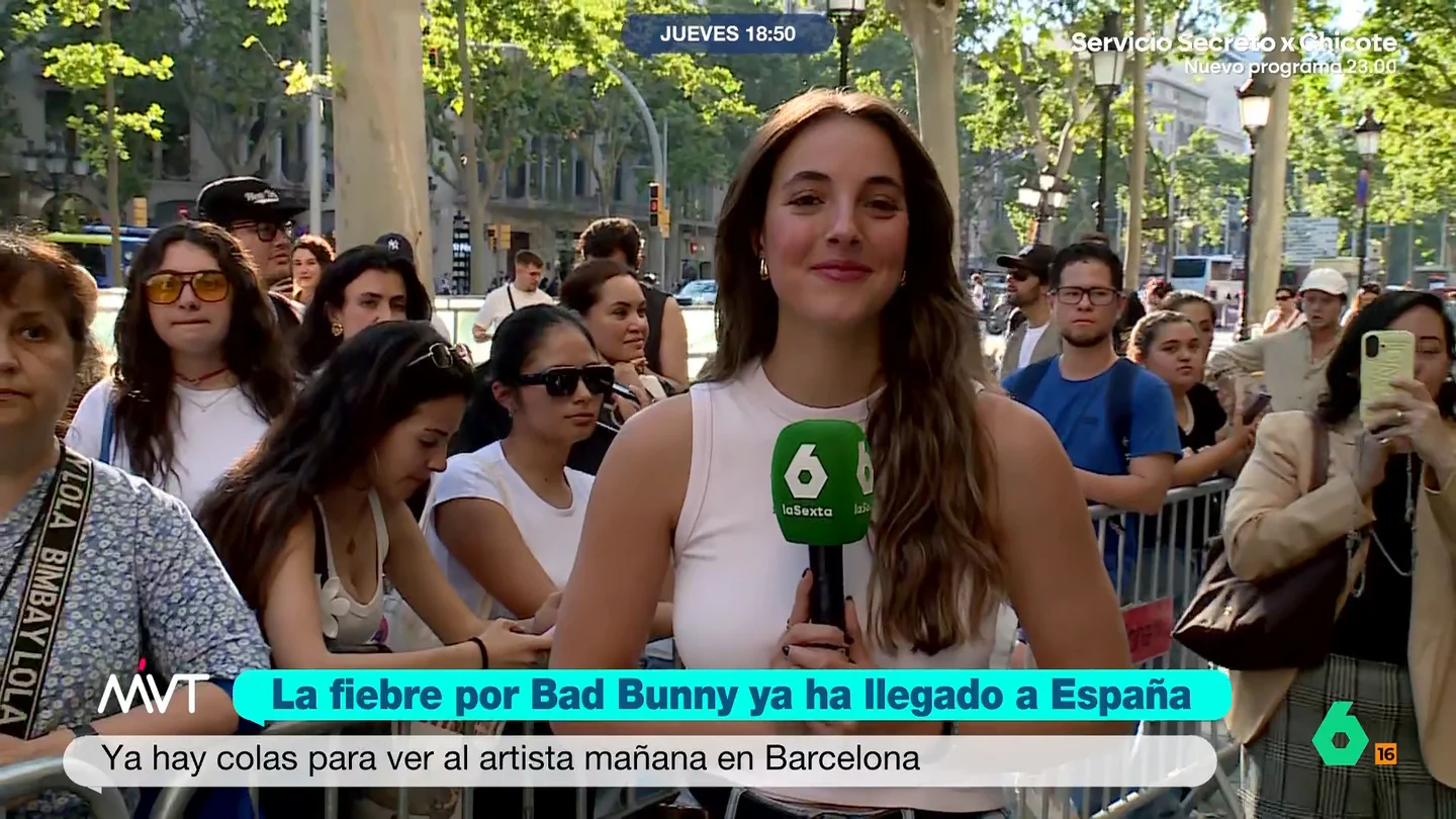 Fiebre por Bad Bunny en Barcelona: sus fans se agolpan para ver al cantante a pesar de las altas temperaturas Este viernes tendrá lugar el primer concierto de la gira europea del artista puertorriqueño. Bad Bunny celebrará dos conciertos en Barcelona y diez en Madrid.