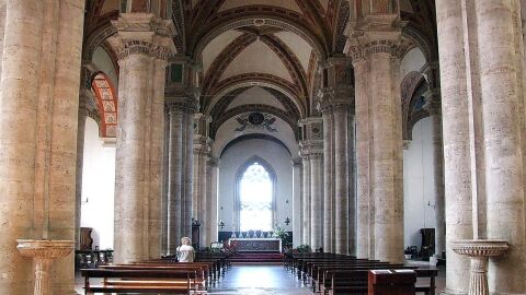 Interior de la Catedral de Pienza