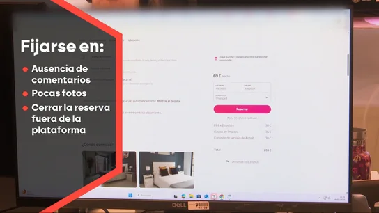 Fotos demasiado perfectas, precios gancho o pagos fuera de la plataforma: las claves para evitar estafas vacacionales. Fotos demasiado perfectas, precios gancho o pagos fuera de la plataforma: las claves para evitar estafas vacacionales.