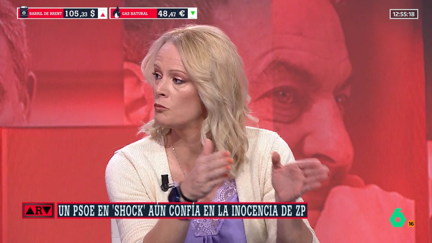 Zaida Cantera cuestiona la imputación de Zapatero: "Se ha levantado una trama entera a partir de un único mensaje" Zaida Cantera cuestiona la imputación de Zapatero: "Se ha levantado una trama entera a partir de un único mensaje"