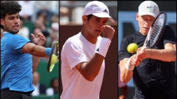 Carlos Alcaraz, Rafa J&oacute;dar y Jannik Sinner 