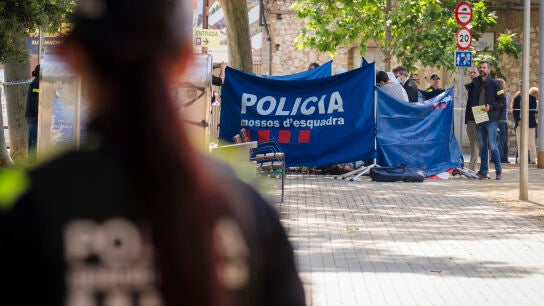 Lugar del crimen machista en Figueres. 