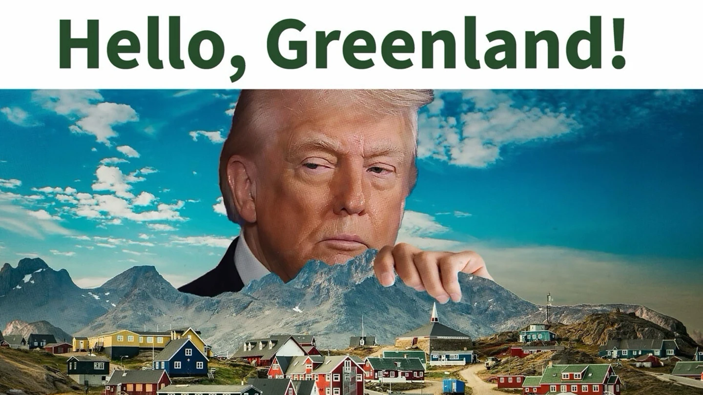 Donald Trump observa Groenlandia Donald Trump observa Groenlandia