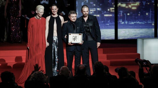 El director Cristian Mungiu, ganador de la Palma de Oro por la película "Fjord", en Cannes.