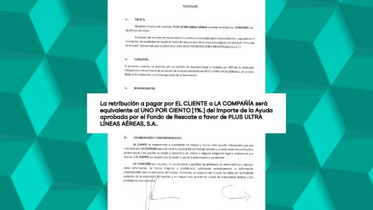 Extracto del contrato de la comisi&oacute;n del 1% entre Idella Consulenza y Plus Ultra