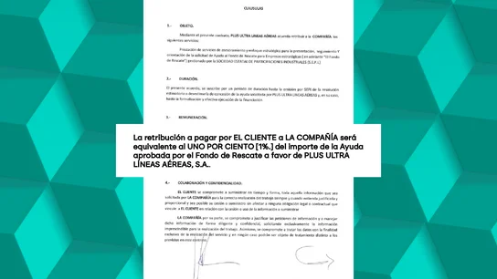 Extracto del contrato de la comisión del 1% entre Idella Consulenza y Plus Ultra Extracto del contrato de la comisión del 1% entre Idella Consulenza y Plus Ultra
