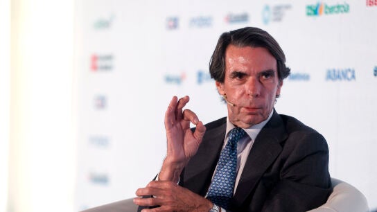 El expresidente del Gobierno Jos&eacute; Mar&iacute;a Aznar, durante un acto