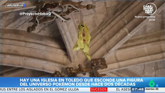 Alfonso Ar&uacute;s descubre a un Pikachu escondido en una iglesia de Toledo y que lleva all&iacute; desde 2009