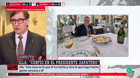 Illa, tajante sobre Zapatero: "Nunca le he visto con ostras y champ&aacute;n. Son otras personas las que lo han hecho"