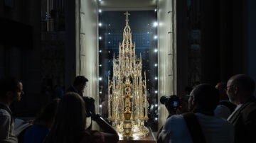 Vista de la Custodia de Arfe, que la Catedral de Toledo muestra desde este lunes Primada