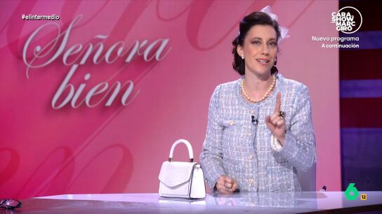 La 'se&ntilde;ora bien' de El Intermedio se muestra muy a favor de que la consejera de Agricultura de Arag&oacute;n, de Vox, haya suspendido el programa de frutas y verduras por su procedencia extranjera o que otro diputado diga que quiere ver "mucho cerdo" en los colegios.
