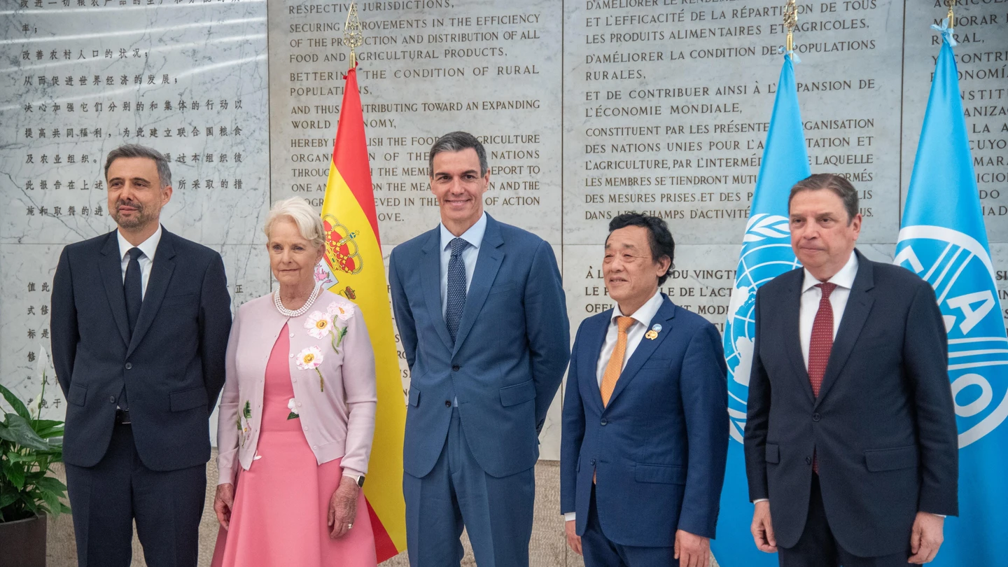 Pedro Sánchez en un acto de la ONU de la Organización para la Alimentación y la Agricultura (FAO) en Roma Pedro Sánchez en un acto de la ONU de la Organización para la Alimentación y la Agricultura (FAO) en Roma