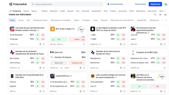 Consumo abre un expediente sancionador y bloquea las plataformas de apuestas Polymarket y Kalshi por operar sin licencia